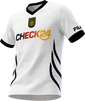 Weißes CHECK24 Trikot